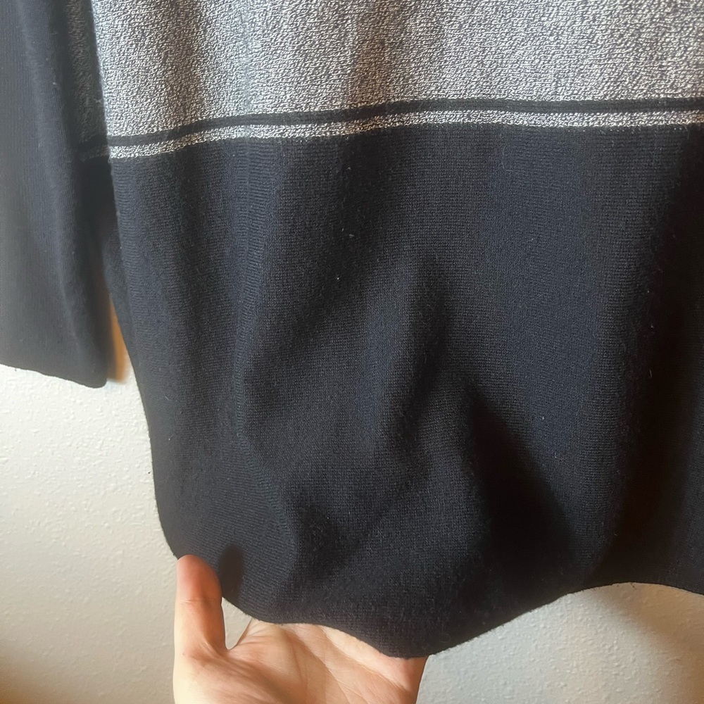 Smartwool Edgewood Poncho Sweater Black Gray Heather Womens Size L - Picture 3 of 7